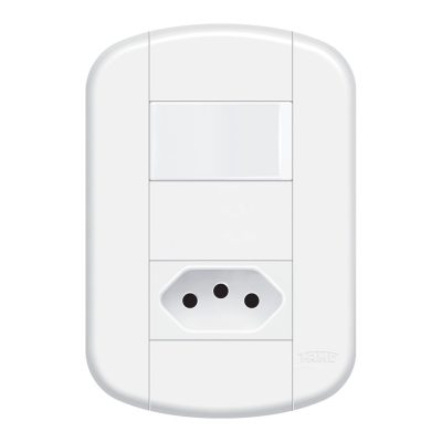 Interruptor Simples e Tomada 2P+T 10A/250V~ - Distanciados - Blanc Mais