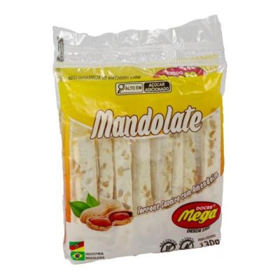 Torrone Mandolate Caseiro com Amendoim - 130g